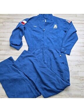 TSA Topps Lightweight FR Coveralls Company Name Texas USA Flag Patches 38-R